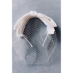 KRISTIN ESS The Veil Headband  Bright White NIB